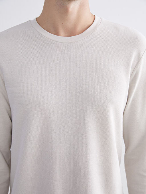 Bisiklet Yaka Uzun Kollu Erkek Ti??rt