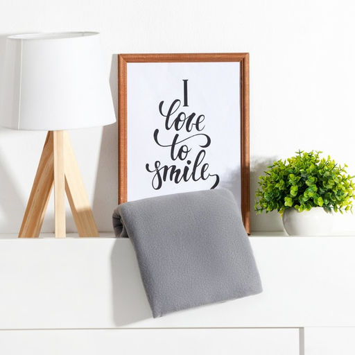 Плед Экономь и Я Светло-серый 75*100 см, пл.160 г/м2, 100% п/э