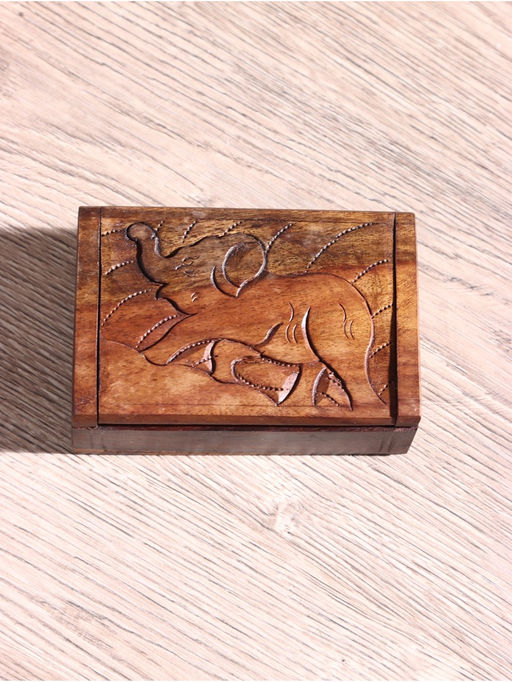 Шкатулка резная «Слон», 11×7×3.5 см, дерево соно