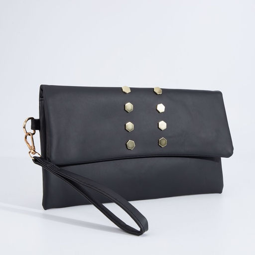 Сумка-клатч на магнитах, ремешок на запястье, цвет чёрный - Simaland фото 3
