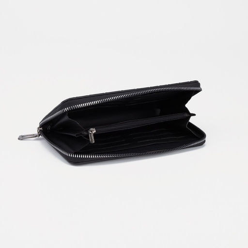 Портмоне мужское на молнии, отдел для купюр, для карт, для монет, цвет чёрный - Simaland фото 3