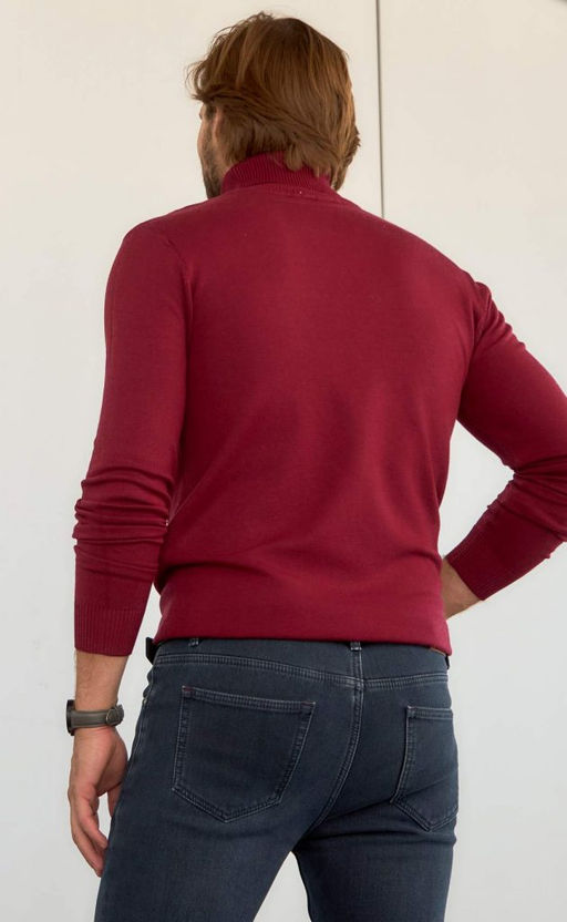 Водолазка мужская F121-01-868 бордовая - Fine joyce фото 8