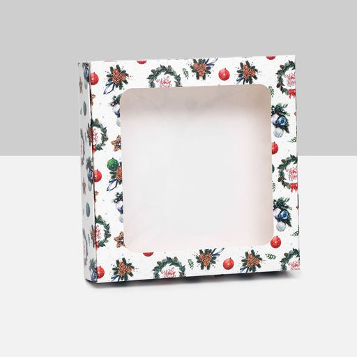 Цена за 5 шт. Коробка подарочная новогодняя складная «Праздничный гость», 16×16×3 см