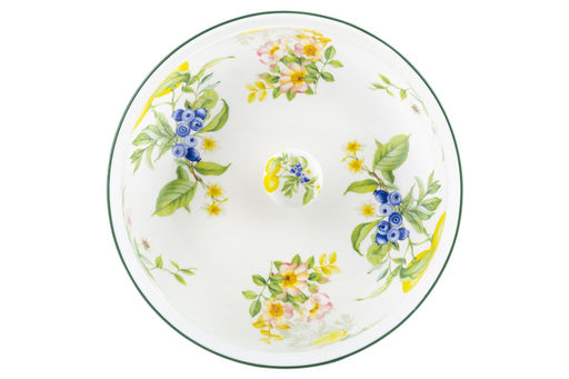 Блинница 23*23*9,5 см "Лимоны" фарфор NEW BONE CHINA