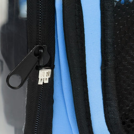 Переноска для животных прозрачная, 42*32*28 см, голубая - Пижон фото 11