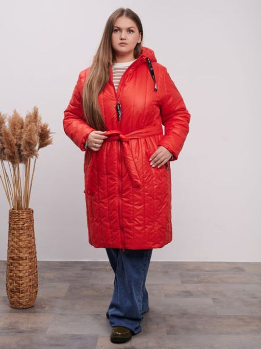 Пальто демисезонное Аврора красный - Yollochka фото 2