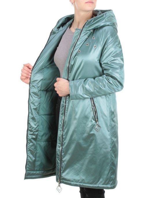 F03 GREEN Куртка демисезонная женская (100 гр. синтепон) - Фабричный китай фото 9