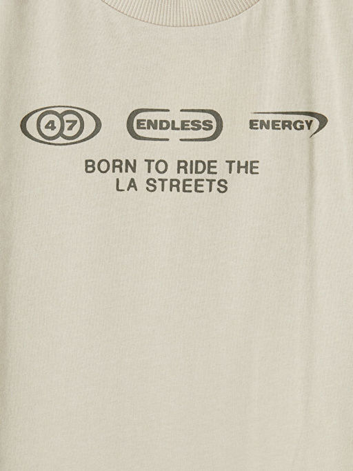 Bisiklet Yaka Bask?l? Erkek ?ocuk Atlet