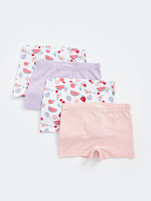 Beli Lastikli Bask?l? K?z Bebek Boxer 4l? - Waikiki фото 3