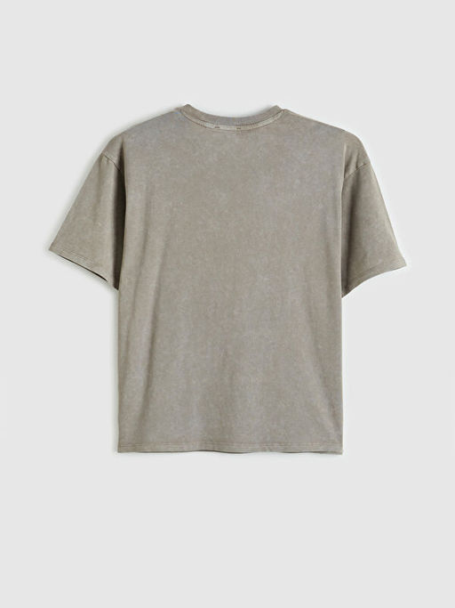 Kaplan Bask?l? Oversize Kad?n Ti??rt