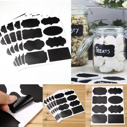 Наклейки для кухни грифельные Ассорти Меловые 8шт. (0970) Лист 10х15 см - Мой органайзер фото 10