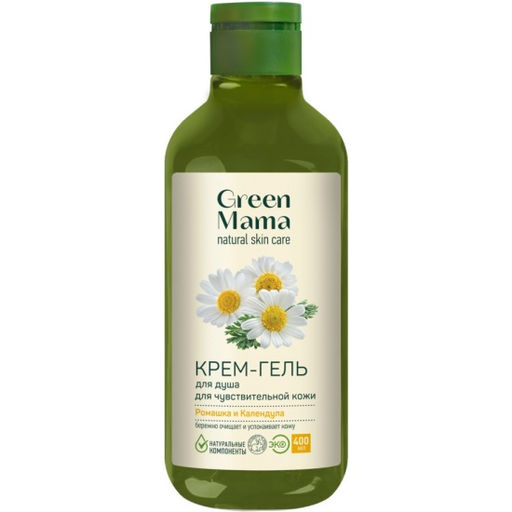 Green Mama Гель-крем д/душа д/чувств.кожи Ромашка и Календула 400мл