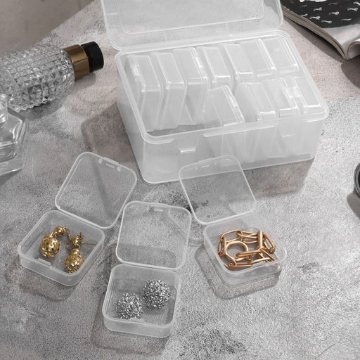 Органайзер для украшений QF, антиокислительный на 14 ячеек, 16.5?12?6 см, прозрачный