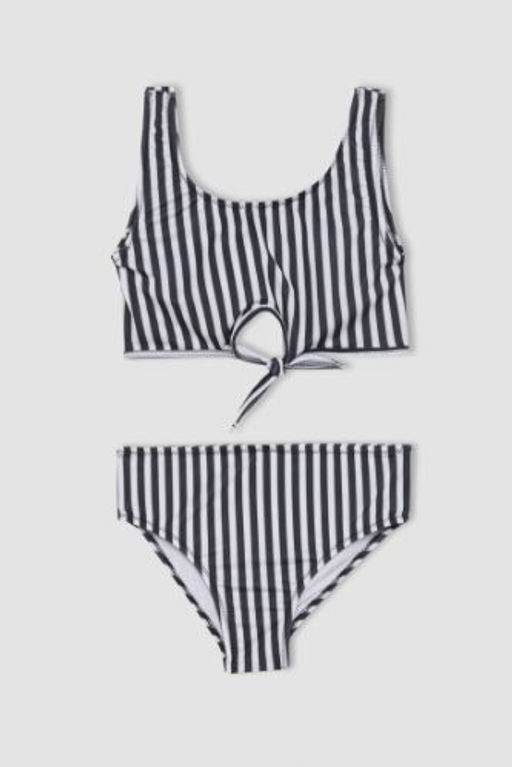 K?z Cocuk Cizgili Bikini Tak?m?
