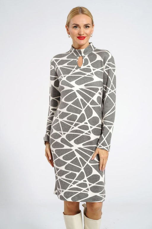 Платье ALANI 2030 серый с белым - Alani collection фото 6