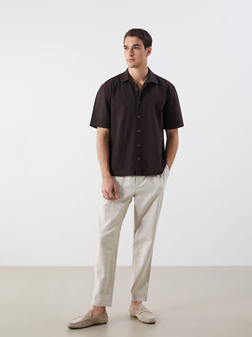 Rahat Kal?p K?sa Kollu Poplin Erkek G?mlek