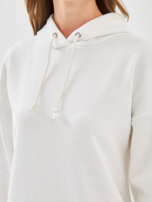 Kap??onlu Kad?n Kal?n Sweatshirt Tunik
