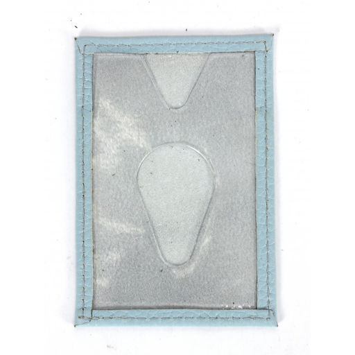 Обложка пропуск/карточка/проездной Croco-В-200 натуральная кожа голубой св флотер (20) 263568  фото 2