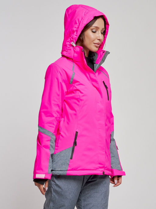 Горнолыжная куртка женская зимняя розового цвета 2316R - Chunmai фото 3