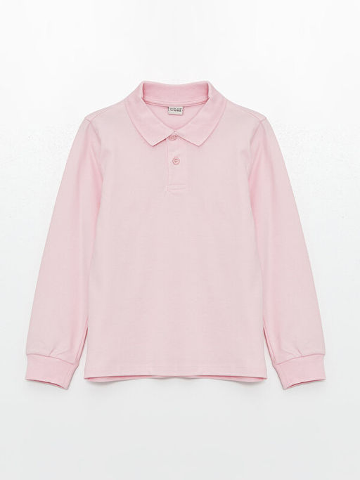 Polo Yaka Basic Uzun Kollu K?z ?ocuk Ti??rt
