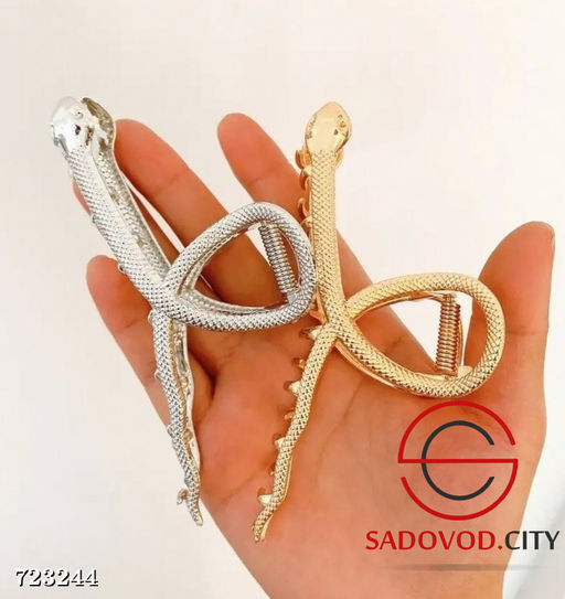 Металлическая заколка для волос в форме змеи - Bruno фото 2