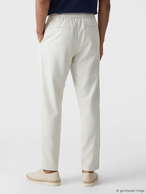 Standart Kal?p Pileli Erkek Pantolon