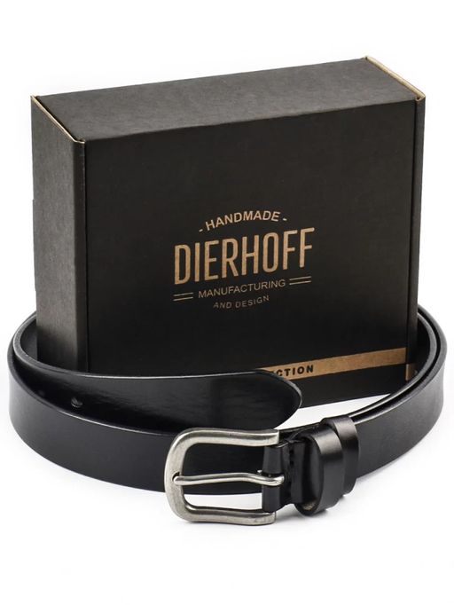 Мужской кожаный ремень Dierhoff ДРК 3052/3-30 Черный - Sergio valentini фото 2