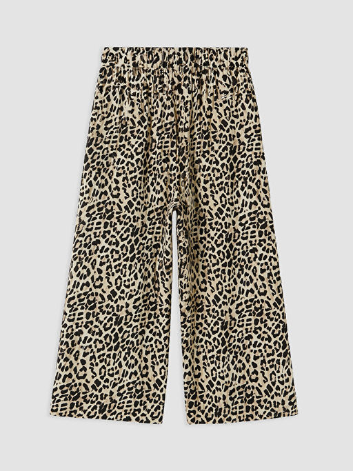 Beli Lastikli Leopar Desenli Kad?n Pantolon