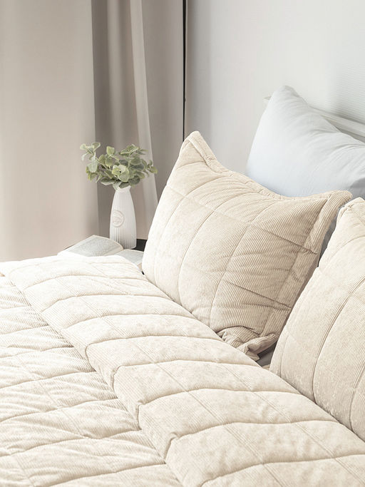 Наволочки декоративные вельвет 50x70 (2шт) молочный