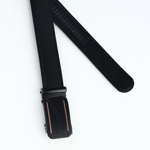 Ремень мужской, регулируемая длина, 120×3.5 см, пряжка автомат, чёрный