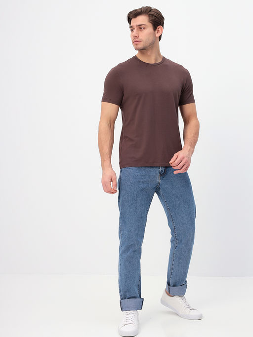 Футболка мужская короткий рукав GREG G145-V-70265 (кофейный)  фото 6