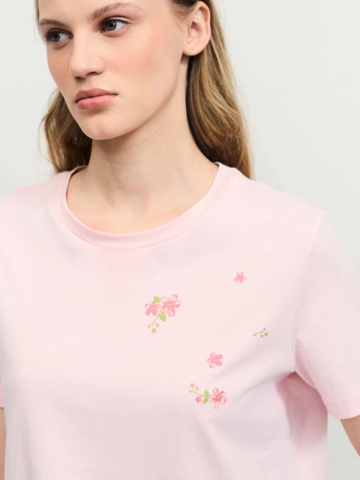 Футболка из хлопка с принтом / Zarina  фото 6