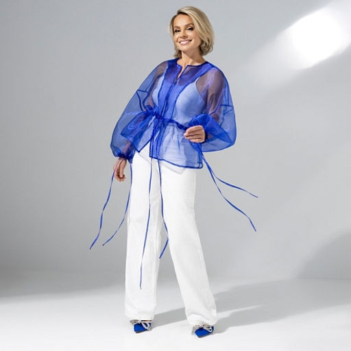 Жакет из полупрозрачной ткани Вершина восхищения (sky) - Charutti фото 6