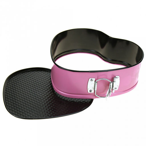 Форма для выпечки 3 штуки: 26х26см h7см; д24,5см h7,5см; 22х21см h7,5см, разъемная, металл, тефлоновое покрытие, цветной корпус-микс (Китай)