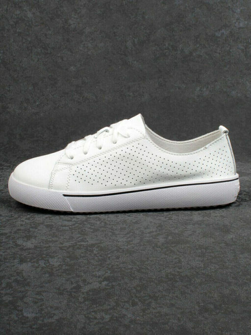 05-PDXL135-1 WHITE Кеды белые (натуральная кожа)