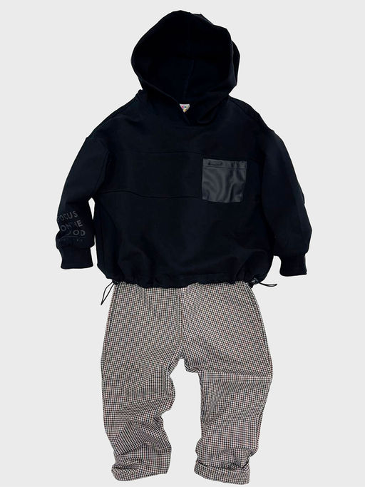 Брюки для девочки спортивные штаны в клетку детская одежда UD 7860 клетка - Mini maxi фото 6