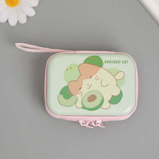 Шкатулка для хранения мелочей, украшений «Фруктовый Мяу», металл, на молнии, 9×6.5×3.3 см, МИКС