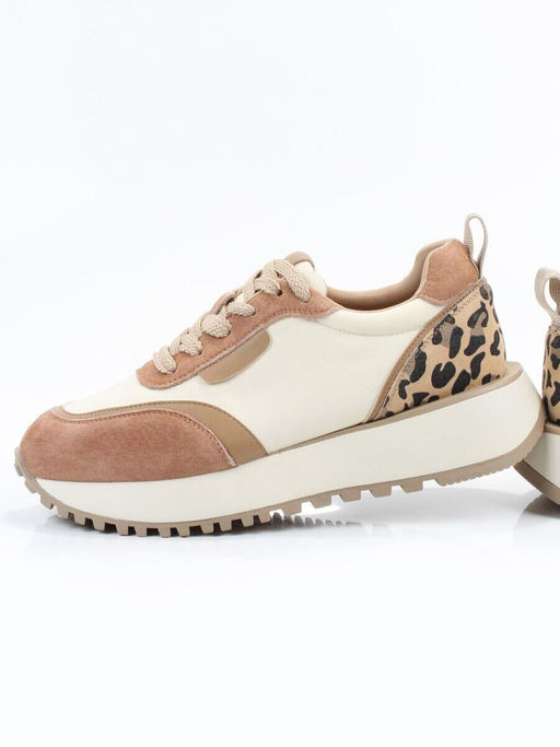 04-PDJ96-1 BEIGE/LT. BEIGE Кроссовки демисезонные женские (натуральная замша, натуральная кожа, текстиль)