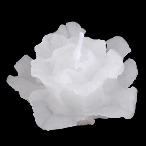 Свеча "Роза" д5см, h3,5см, белый, время горения 2 часа (Россия)