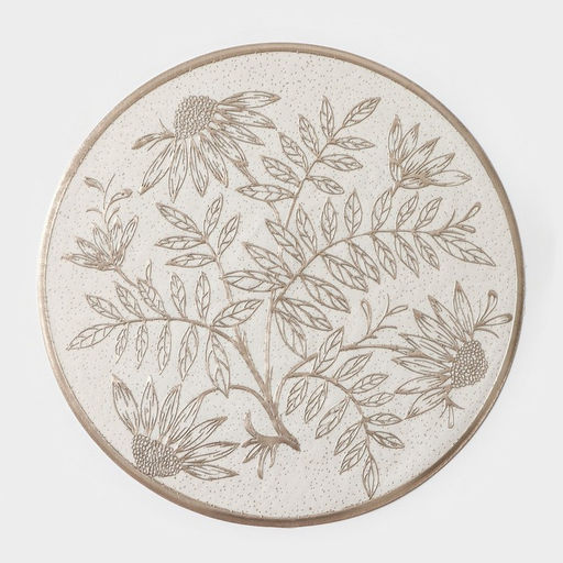 Набор салфеток сервировочных Доляна Ботаника, 2 шт, d=38 см, цвет бежевый  фото 2