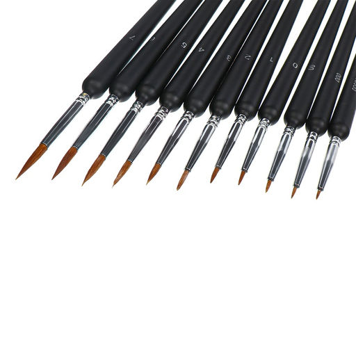 Набор кистей для рисования, нейлон, 11 штук: № 00000.000.00.0.1.2.3.4.5.6,7, Calligrata, круглые, деревянная ручка, международный размер