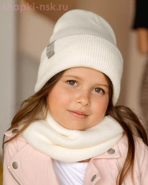 PQ 18 PD 18 Комплект для девочки (колпак+снуд) (52-54)