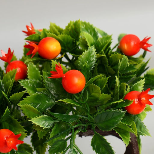 Бонсай искусственный в горшке «Деревце плодовое», 10×18 см