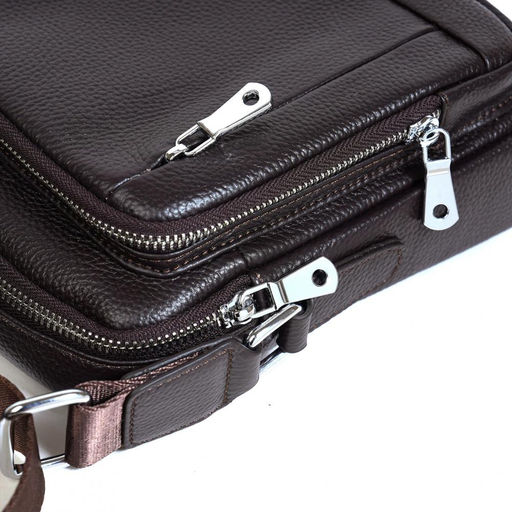 Сумка мужская, кожа, MIRONPAN 33231 Коричневый