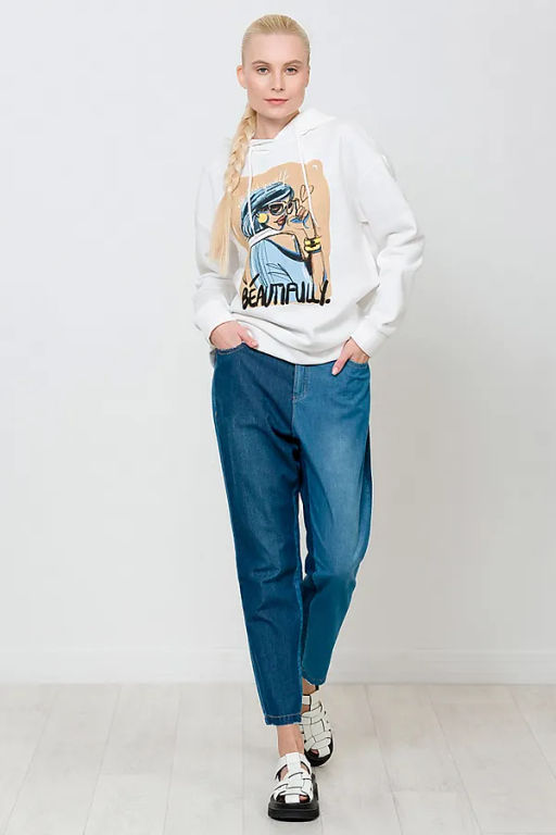 PELICAN, толстовка женская, Белый  фото 7