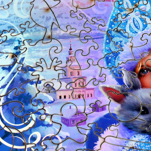 Пазл фигурный Зимняя краса, голографические детали - Puzzle фото 14