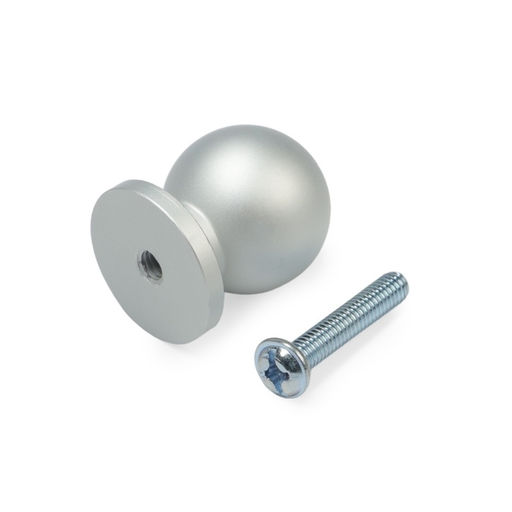 Ручка-кнопка CAPPIO RK146, d=20 мм, цвет матовый хром, 8 шт.