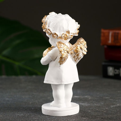 Фигурка гипс Ангелочек с кроликом, 7?7?17 см