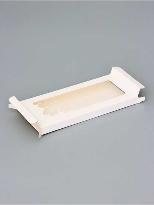 Цена за 5 шт. Подарочная коробка под плитку шоколада, с вырубным окном, «Бабочки», 17.1×8×1.4 см