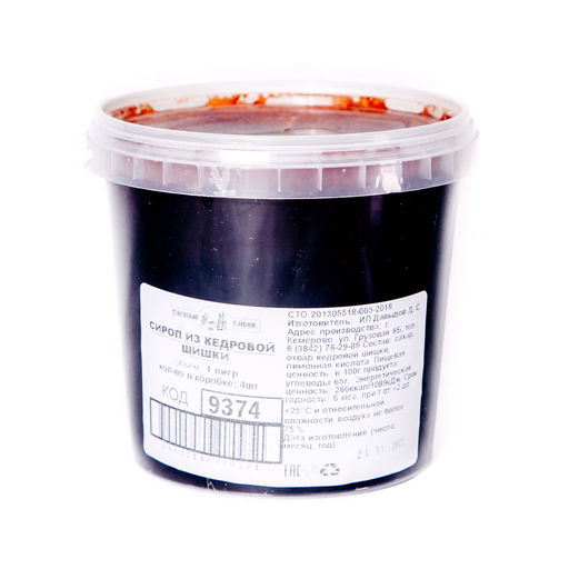 КЕДРОВЫЙ сироп, 1л Пластик
